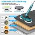 thumbnail image 5 of Amiluo Cordless Electric Mop, Dual-Motor Power Spin Mop for Floor Cleaning with 5000 mAh Battery, Water Spray, LED Headlights & Smart Display, Self-Propelled for Multi-Surface, M1, 5 of 10
