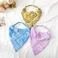 thumbnail image 2 of Yoyauz Floral Elastic Hair Scarf Headband 3PCS Chiffon Head Kerchief Headband Floral Hair Scarves W/Hair Clips Hair Bandanas, 2 of 8