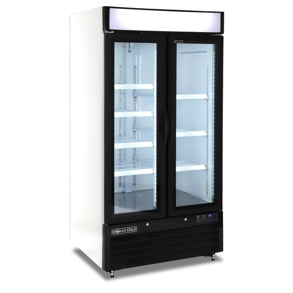 Maxx Cold 36 cuft Double Door Freezer, White Exterior, Swinging Doors