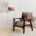 thumbnail image 2 of Designart "modern Duality II" Orange Abstract Collages Upholstered Accent Chair - Modern Arm Chair For Bedroom, 2 of 7