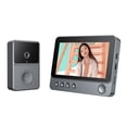 thumbnail image 2 of XWSHYW Seguridad Timbre Visual Inteligente Timbre Visual Inalámbrico con Pantalla de 4,3 Pulgadas Intercomunicador Bidireccional Inteligente para El Hogar Monitoreo de Vídeo, 2 of 6