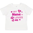 thumbnail image 3 of Inktastic Valentine's Day My Nana Loves Me Hearts and Lips Boys or Girls Baby T-Shirt, 3 of 5