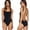 Black, variant on AOOCHASLIY Clothes Women Retro Elastic High Cut Low Back One Piece Swimwear Bathing Suits