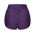 thumbnail image 3 of Abcnature Plus Size Shorts, Womens Athletic Shorts, Women Basic Slip Bike Shorts, Compression Workout Leggings Yoga Shorts, Comfy Beach Shorts, Yoga Pants, Cycling Sport Shorts Purple XL, 3 of 5