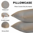 thumbnail image 5 of Throw Pillow Covers 20x20 Inch Set of 2, Beige Gray Ombre Waterproof Outdoor Pillow Covers, Modern Gradient Abstract Art Decorative Cushion Pillowcases for Couch, Sofa, Bed, Garden, Patio, 5 of 9