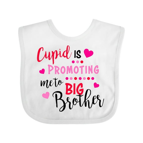 Inktastic Cupid is Promoting Me to Big Brother Boys Baby Bib