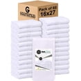 thumbnail image 1 of Toallas De Mano Económicas De Mezcla De Algodón De 16 X 27 Pulgadas, Color Blanco, Para Salón/Gimnasio/Hotel, Súper Absorbentes, Las Mejores Para Cocina, Limpieza, Uso Doméstico (Paquete De 60), 1 of 7