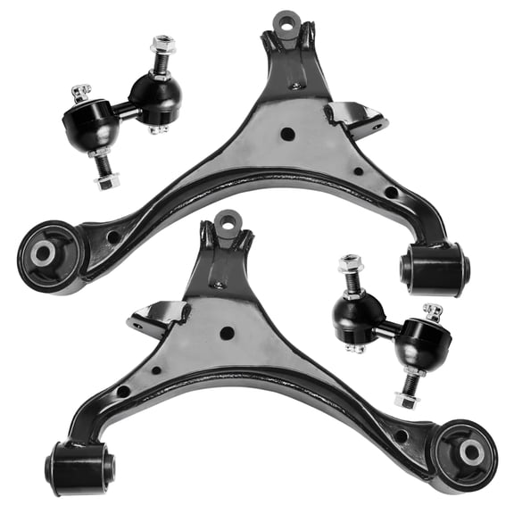 Detroit Axle - 4pc Front End Control Arms Kit for 2002-2004 Acura RSX, 2 Lower Control Arms 2 Sway Bar Links 2003 Replacement