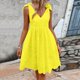 thumbnail image 1 of WILLBEST Vestidos Casuales para Mujer con Curvas, Nuevo Vestido de Mujer de Longitud Media con Encaje Jacquard, Ahuecado, Ajustado, Cuello En V, Vestido Grande para Mujer Mediana​​, 1 of 3