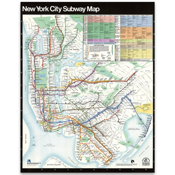 New York City Subway Map 1979-11x14 Unframed Art Print Poster Paper - Classic Outdoor Decor, Old Map of NYC Subway, Historical Map of New York, Classic Gift for Map Enthusiast and Cartography