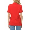 thumbnail image 3 of Basico Polos à Col (Rouge) pour Femmes 100 % Coton à Manches Courtes Polos de Golf pour Femmes et Adolescentes, 3 of 5