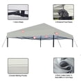 thumbnail image 4 of JORAMOY 10x10 Canopy Replacement Top Only, Waterproof Pop Up Canopy Tent Top Cover with Ropes, Instant Canopy Top Sunshade Sliver Coated for Outdoor Garden Patio Camping, Gray, 4 of 7