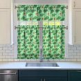 thumbnail image 3 of Green Avocados Kitchen Curtains Set with Fruit Pattern Tier and Valance, Kawaii Cute Avocado Print Light Filtering Drapes for Kitchen, Small Window or Balcony Decor, 3 of 6