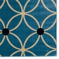 thumbnail image 3 of Linon Vintage Tangram Polyester 8'x10' Rug in Blue and Sand, 3 of 6