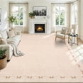 thumbnail image 2 of Garvee 8'x10' Modern Bordered Bow Area Rug Solid Washable Rug, Soft Non Slip Low Pile Indoor Mat for Living Room Bedroom Home Office, Beige, 2 of 10