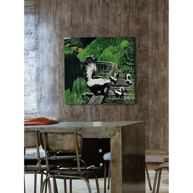 MARM8994 Skunk Family Painting Print - 40x40 Canvas - Walmart.com