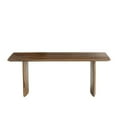 thumbnail image 2 of Benjara Dice 47 Inch Coffee Table, Rectangular Top, Dual Base, Brown Sheesham Wood, 2 of 6