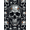 Silver, Pattern 2, variant on ODIKA 4'x6' Machine Washable Non-Slip Area Rug, Gothic Black High Traffic Rug, Black, 1172356