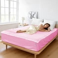 thumbnail image 2 of Soft Silk Sheets Zip On Fitted Sheet Full Size 54X75 - Includes 2 Zip On Sheets +1 Bottom Fitted Base - Fit's 16” In Deep Pocket - Easy to Use,Soft,Smooth -Fitted Sheet-Babypink - Color, 2 of 8