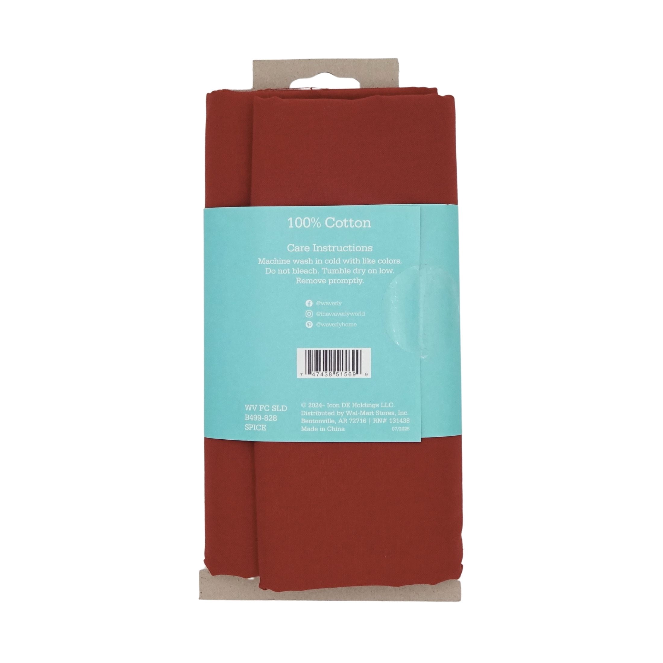 Waverly Inspirations 2 Yard Cut 100% Cotton Solid Fabric, Spice, 44 in Wide