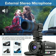 Video Camera Camcorder 4K for Youtube Vlogging Digital Camera IPS 48MP 16X Digital Zoom Camera Recorder