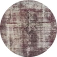 thumbnail image 1 of Ahgly Company Tapis Rond Abstrait Rose Violet Oriental pour Intérieur, 4 Pieds Rond, 1 of 6