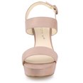 thumbnail image 2 of BLISSFUL STEP Women's Slingback Platform Chunky Heeled Sandals, 2 of 6