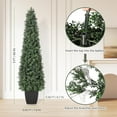 thumbnail image 5 of 3/4/5 FT Artificial Boxwood Topiary Trees,2Pack Faux Topiaries Tree Potted Boxwood Tree Cone Topiary Artificial Plant Shrub for Front Porch Home Office Decor, 5 of 8