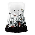 thumbnail image 4 of Hvot&aat Womens Strapless Elastic Smocked Tube Top Casual Sleeveless Printed Blouse Flowy Beach Tank Top, 4 of 4