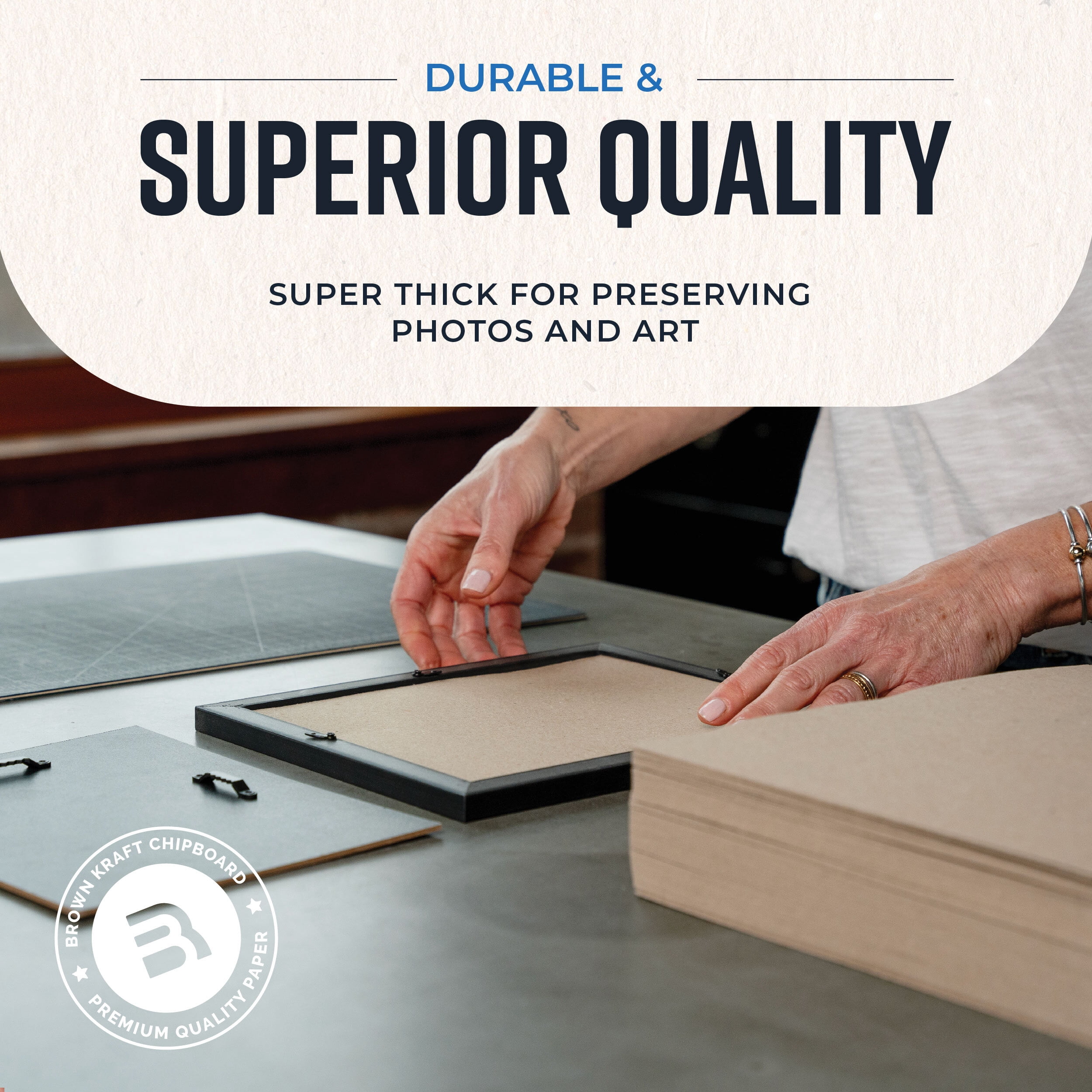 Bryco Goods Chipboard Sheets 8.5" x 11" 22 Point Brown 100 Count