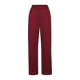 thumbnail image 7 of OSFVNOXV Wide Leg Sweat Pants for Women Loose Fit High Waist Work Bottom Elastic Drawstring with Pockets, 7 of 7