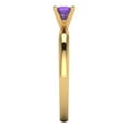thumbnail image 3 of 0.5 ct Round Cut Natural Amethyst Solitaire Engagement Ring for Women in 14K Yellow Gold, 3 of 5
