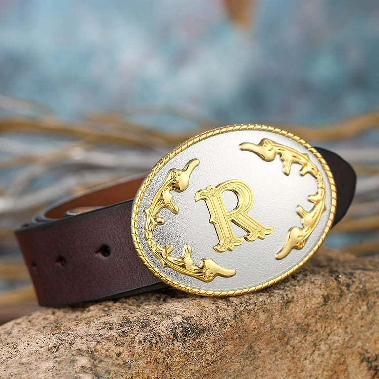 Big Gold Rodeo Belt Buckle with Cowboy Belt