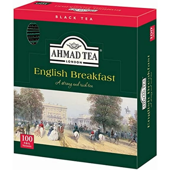 Ahmad Tea English Breakfast Teabags In Foil Bag For Freshness, 100 Count