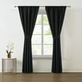 thumbnail image 3 of Truly Soft Everyday 100% Microfiber Polyester Black 2-Piece 50x84 Window Curtains with Rod Pocket, Solid Casual themed, Adult Bedding, OEKO-TEX Certified, 3 of 8