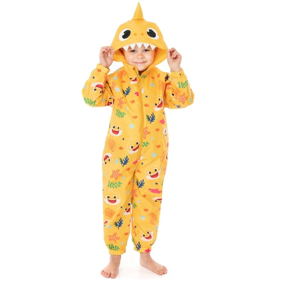Baby Shark Combinaison de Pluie Jaune Unisexe pour Enfants
