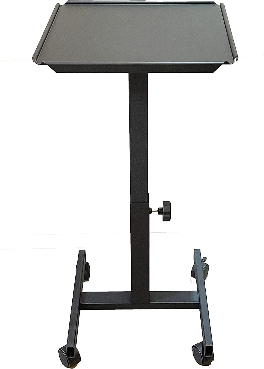Projector Cart, Mobile Projector and Laptop Stand, Rolling Cart with Ventilated Tray, Height