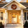 thumbnail image 6 of Thanksgiving Door Couplet Curtain Set, Pumpkin Maple Leaf Turkey Patterned Door Hanging, 2 Panel Harvest Festival Decor, Ornament for Front Door Home Thanksgiving, 6 of 7