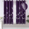 thumbnail image 1 of Cortinas Blackout Estelar Textiler Moradas con Diseño de Palma 160x160 cm, 1 of 9