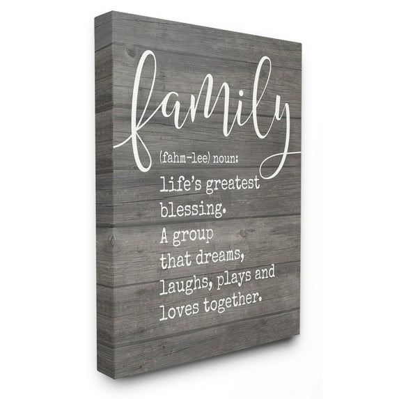 The Stupell Home Decor Collection Family Definition Planked Wall Plaque Art, 10 x 0.5 x 15