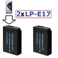 thumbnail image 2 of Hi Capacity 2-Pcs LP-E17 Li-Ion Battery With Charger For Canon EOS Rebel T6i T6s, 2 of 5