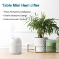 thumbnail image 3 of Humidificador Portátil USB de 220ml Silencioso con Apagado Automático y Luz Nocturna para Coche Oficina y Dormitorio en Blanco, 3 of 6
