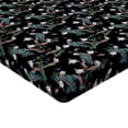 thumbnail image 4 of Ambesonne Exotic Fitted Sheet, Peacock Bird Bohemian Art, California King, Black Coral and Teal, 4 of 5