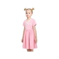 thumbnail image 2 of Girls Dress Lace Pearl V Neck Knit Texture Short Sleeve Princess 4 Years, 2 of 7