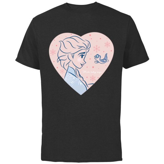 Disney Frozen 2 Elsa and Bruni Make Today Magic Heart - Short Sleeve Cotton T-Shirt for Adults - Customized-Athletic Heather