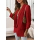 thumbnail image 3 of Blazer PRETTYGARDEN para mujer, casual, manga larga, 2024, color rojo, 3 of 6