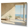 thumbnail image 2 of Designart "Horizon With Beachfront Windows III" Coastal Windows Canvas Wall Art, 2 of 7