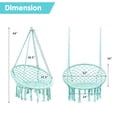 thumbnail image 3 of Costway Hanging Hammock Chair Macrame Swing Handwoven Cotton Backrest Garden Turquoise, 3 of 12