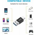 thumbnail image 2 of Adaptador tipo C macho a USB 3.0 macho, convertidor de adaptador OTG USB A macho a USB-C macho para PC, portátil, MacBook Air Pro, Galaxy, Huawei, tableta, paquete de 2, 2 of 5