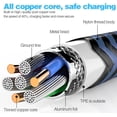 thumbnail image 3 of 5Pack (6.6FT) Fast Charging 3A USB-C to USB-A Cable Rapid Charger Quick Cord Compatible Samsung Galaxy S10 S9 S8 Plus, Note 10 9 8, LG V50 V40 G8 G7(White), 3 of 6